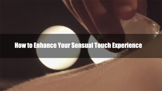 Hand touching skin in soft light with title text.