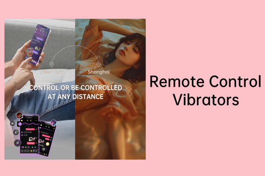 Remote Control Vibrators graphic with app screens and connected toy images.
