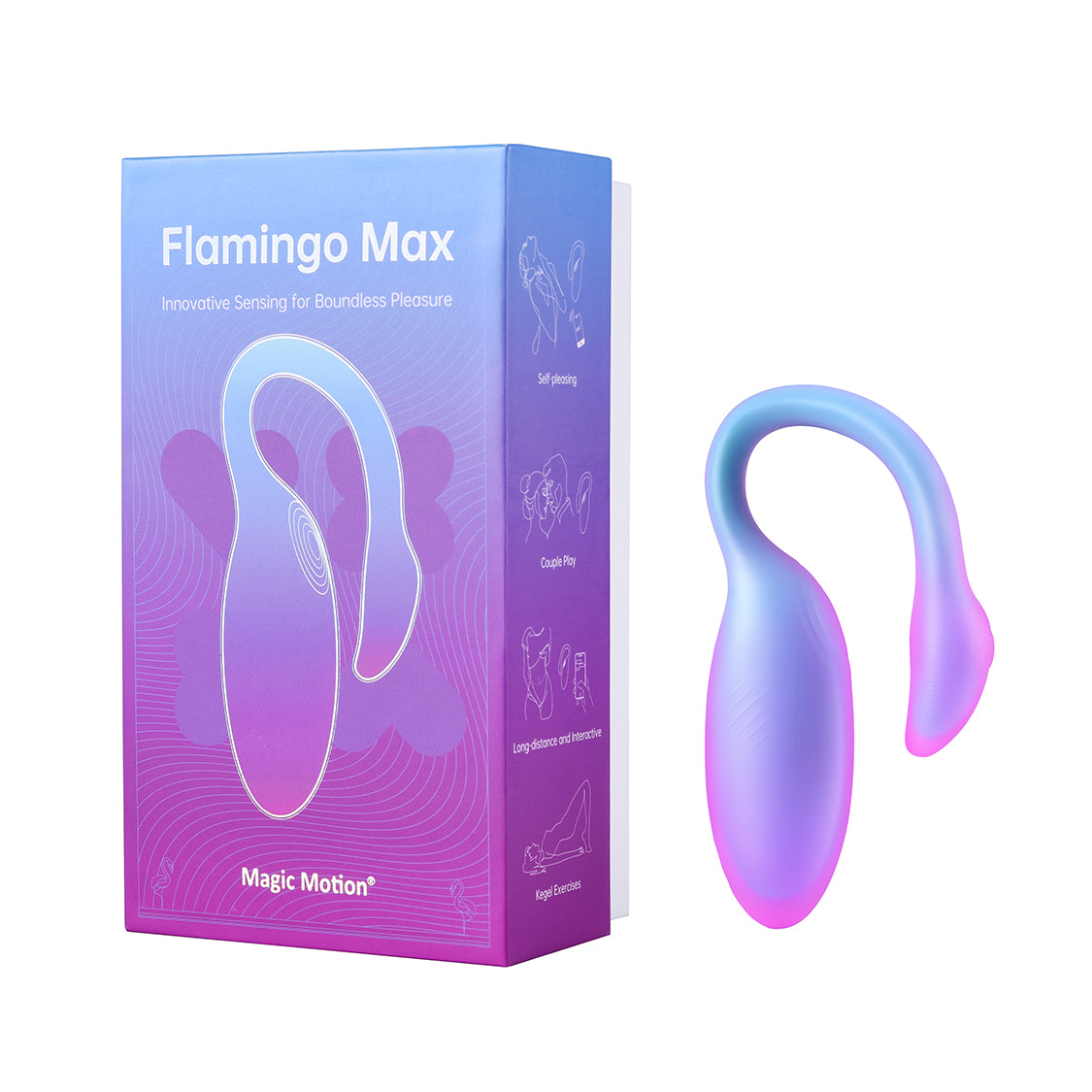 Magic Flamingo Max gradient silicone sensing vibrator
