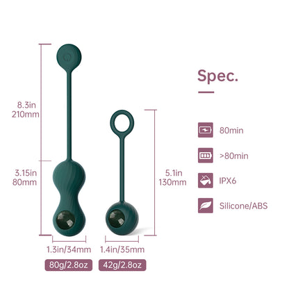 Crystal Duo weighted ball and vibrating trainer detail
