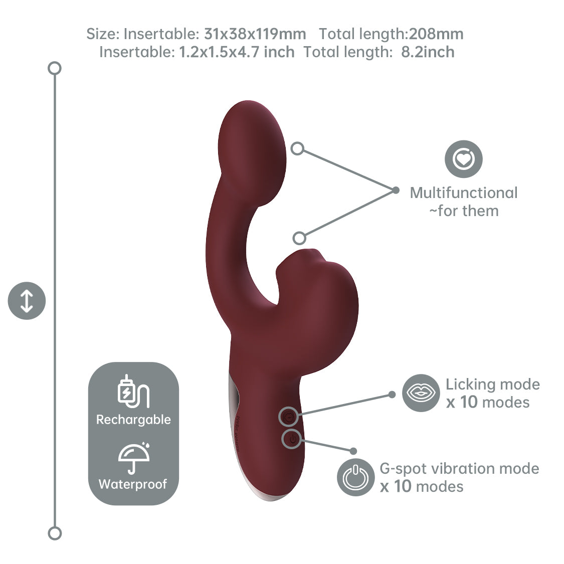 Magic Ponder Dual Stimulation Vibrator - product detail photo 6