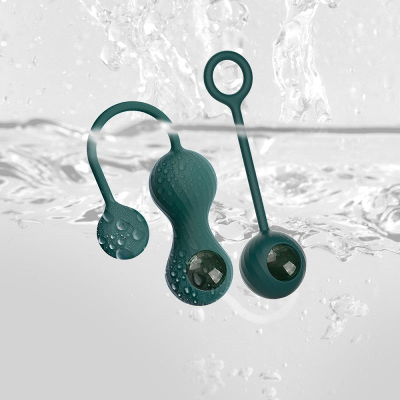 Crystal Duo body-safe silicone vibrating trainer and weighted ball