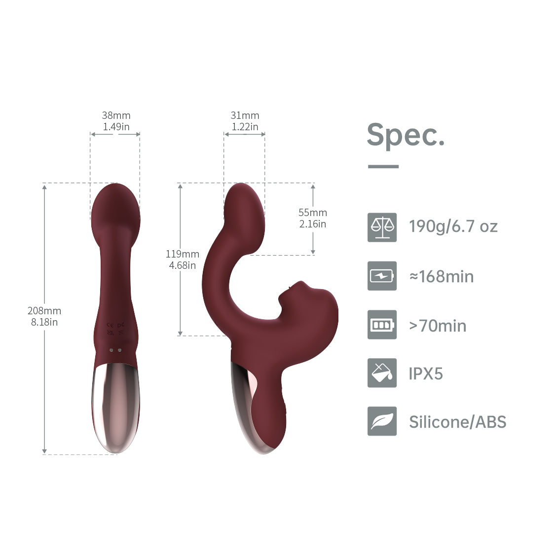 Magic Ponder Dual Stimulation Vibrator - product detail photo 7