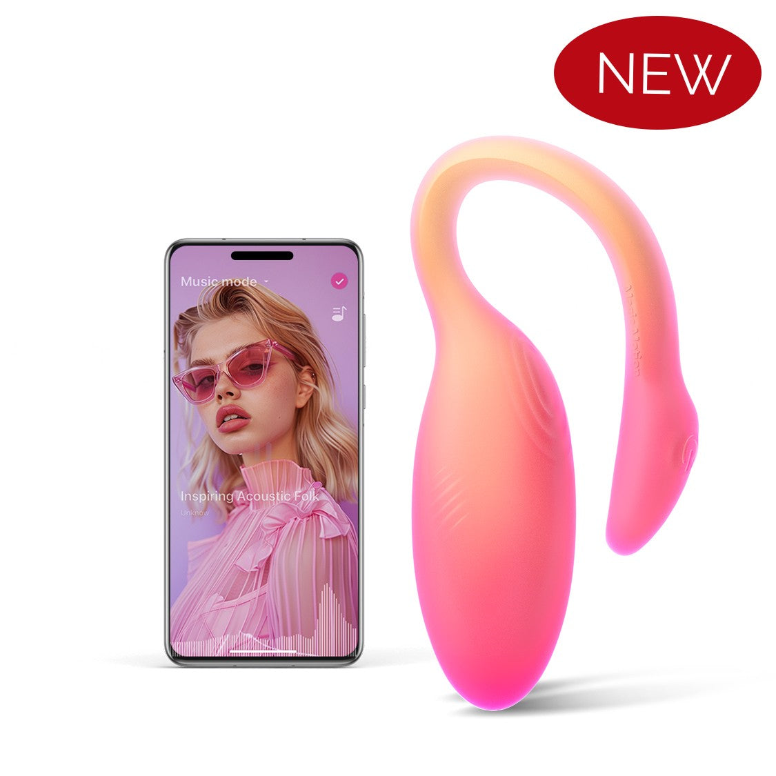 Magic Flamingo Max sensing vibrator with Magic Motion app screen
