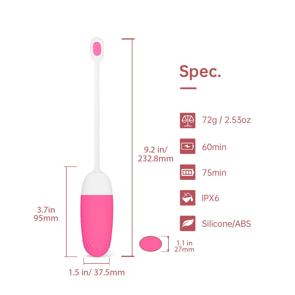 Magic Vini App Controlled Bullet Vibrator - dimensions and specifications