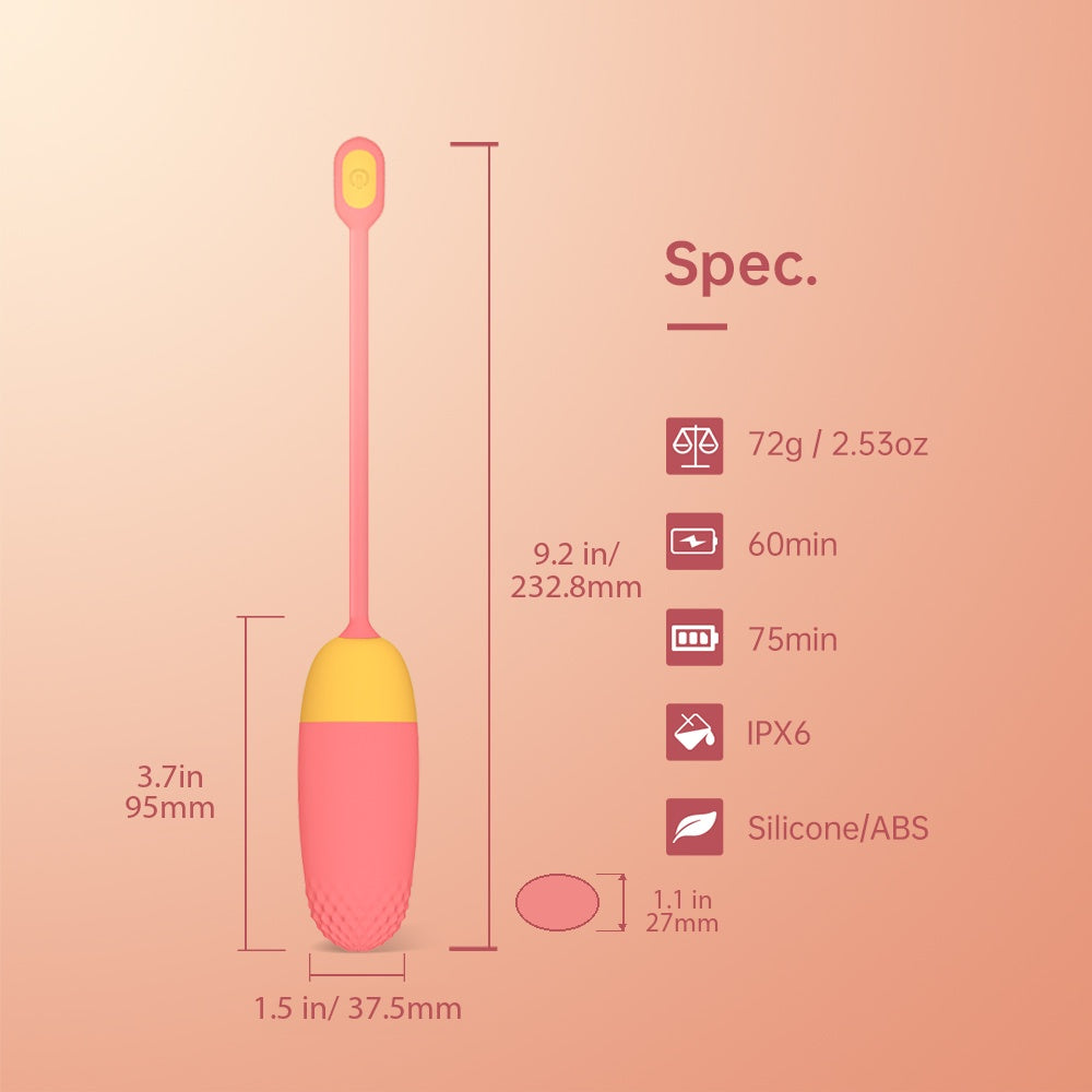 Magic Vini App Controlled Bullet Vibrator - dimensions and specifications