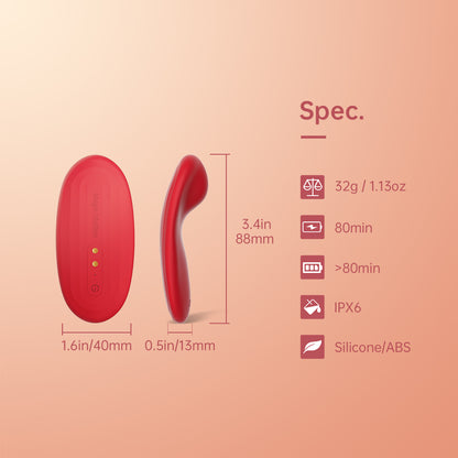 Magic Nyx slim wearable vibrator feature and specification graphic