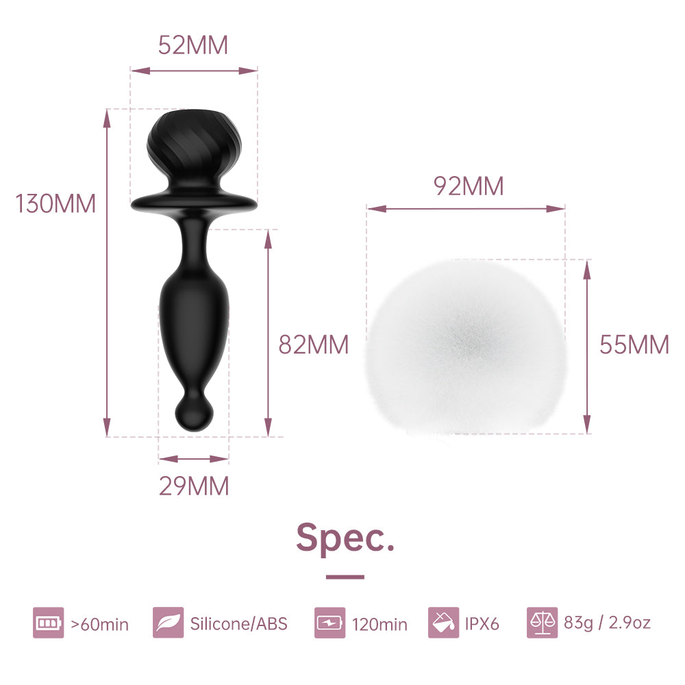 Magic Bunny Tail Butt Plug by Magic Motion - app-controlled tail plug, product photo