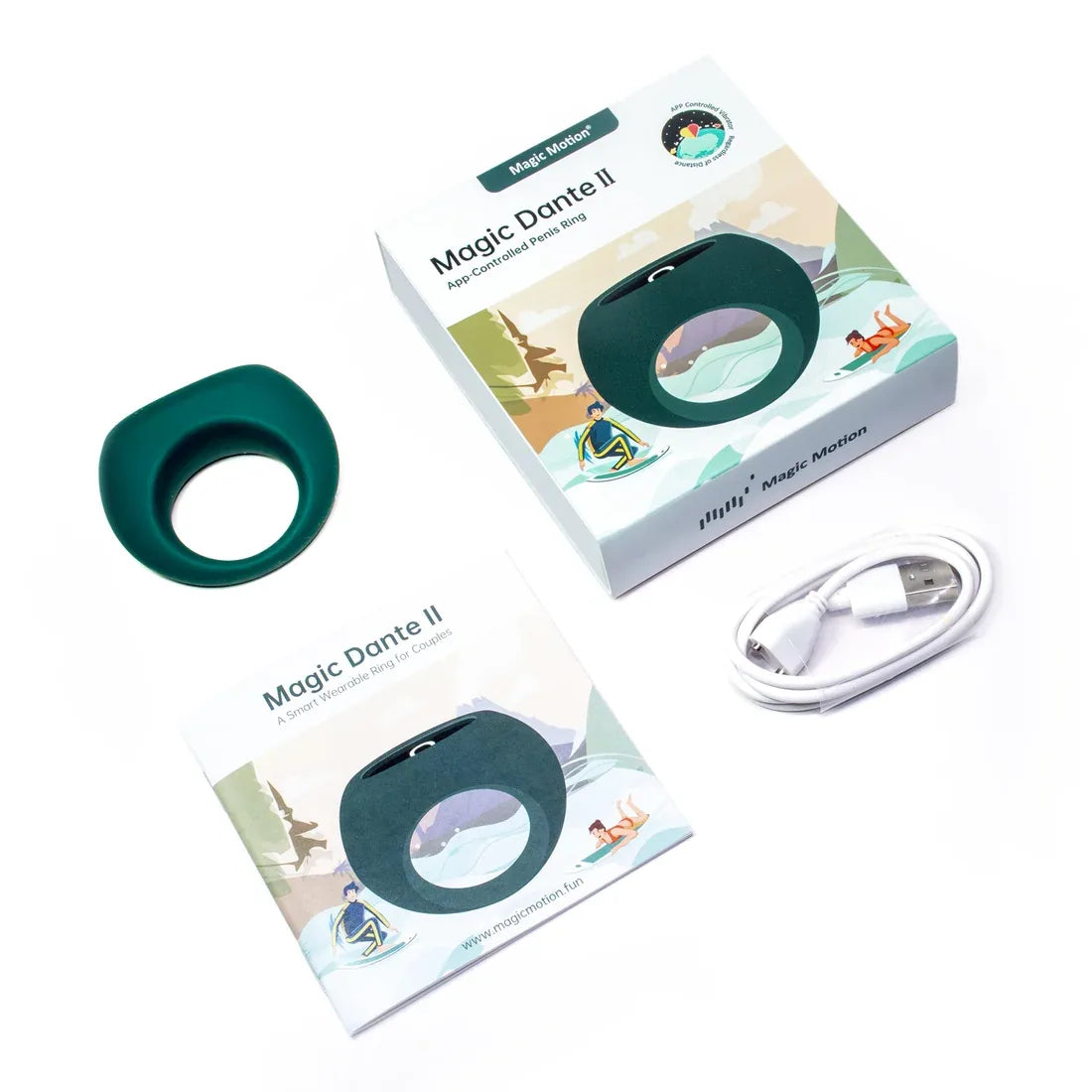 Dante II with complete packaging and charging cable